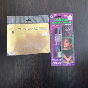 Chin beard, Spirit Gum Adhesive and Remover